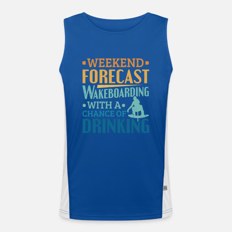 Wochenendvorhersage Wakeboard Wakeboarding Funktionelles Kontrast-Tank Top für Männer 