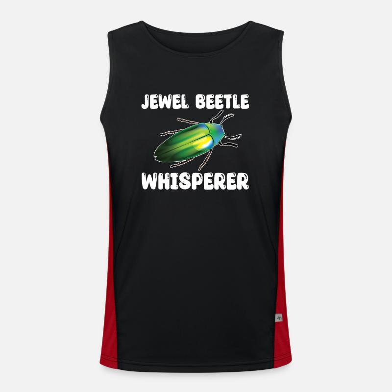 Magnificent Beetle Whisperer - Men's Functional Contrast Tank Top  - black/red