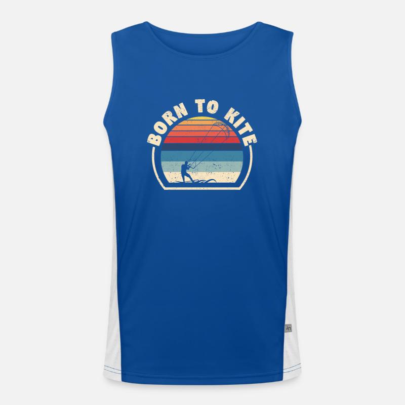 Kiteboarder Kitesurfing Kitesurfing Sunset Men's Functional Contrast Tank Top 