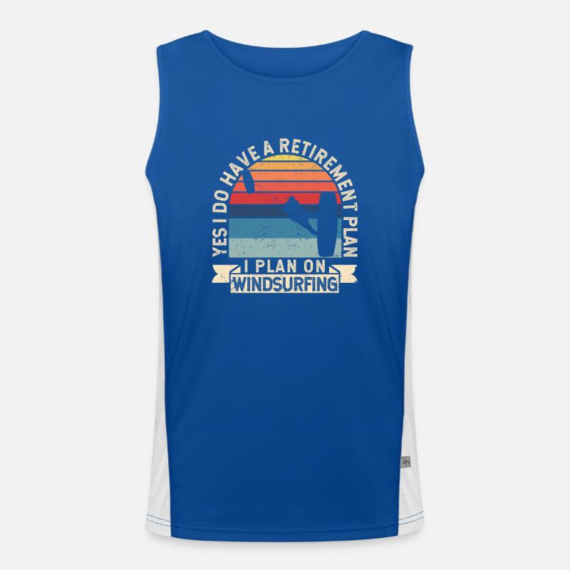 Ja, ich habe einen Ruhestandsplan Windsurfen Funktionelles Kontrast-Tank Top für Männer 
