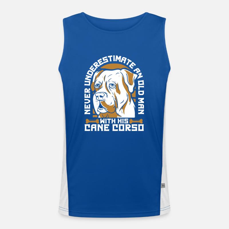 Cane Corso Hund Funktionelles Kontrast-Tank Top für Männer 