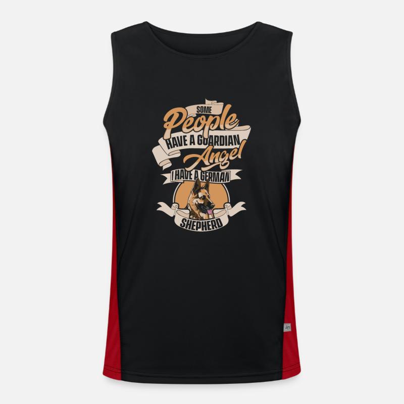 Deutscher Schäferhund Hund Funktionelles Kontrast-Tank Top für Männer 