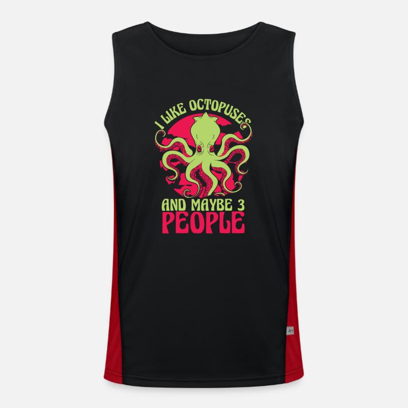 Octopus Octopus Cuttlefish Animal Men's Functional Contrast Tank Top 