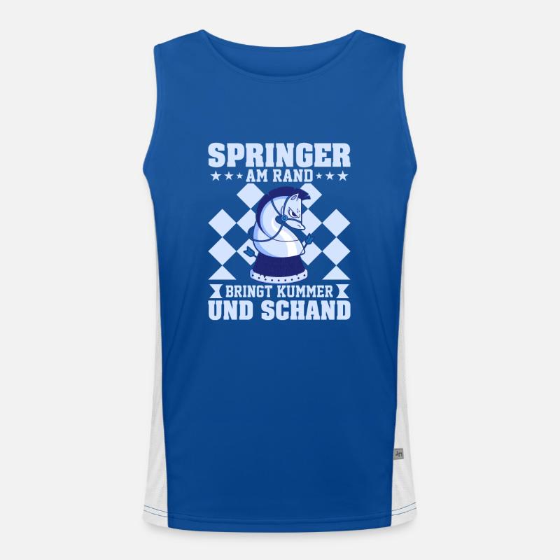 Springer on the edge brings sorrow and shame Chess Men's Functional Contrast Tank Top 