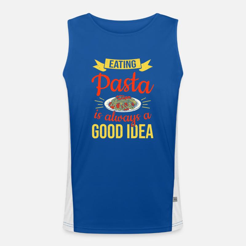 Pasta essen ist immer eine gute Idee Pasta Funktionelles Kontrast-Tank Top für Männer 