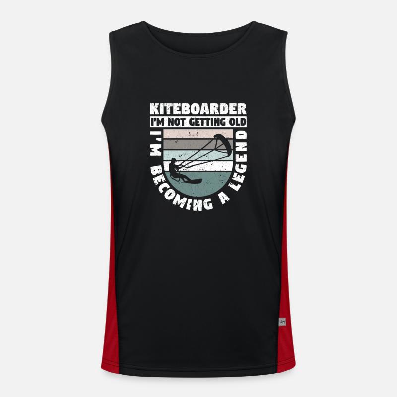 Kiteboarder Ich werde nicht alt, ich werde eine Funktionelles Kontrast-Tank Top für Männer 
