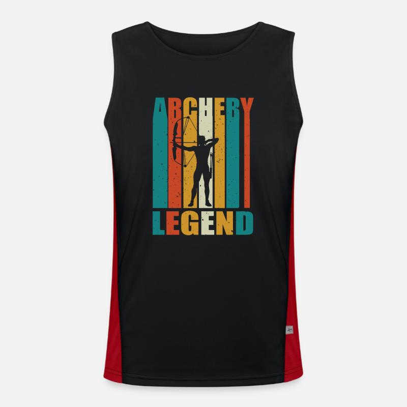 Bogenschiessen Legende Funktionelles Kontrast-Tank Top für Männer 