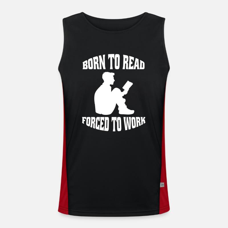 Book Readers Read Gift Book Lovers Books Men's Functional Contrast Tank Top 