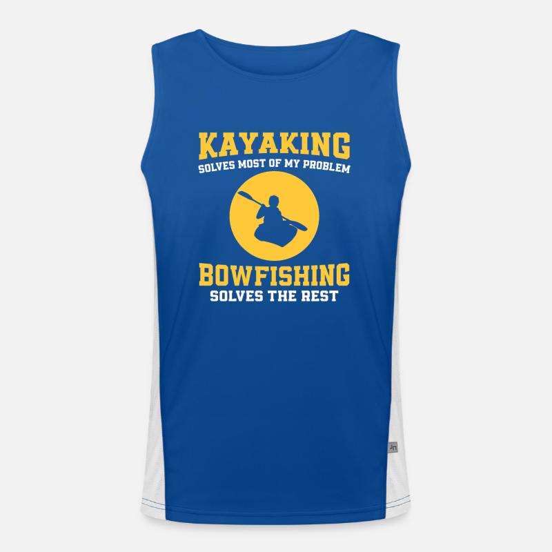 Kajakfahren Und Bogenfischen Funktionelles Kontrast-Tank Top für Männer 