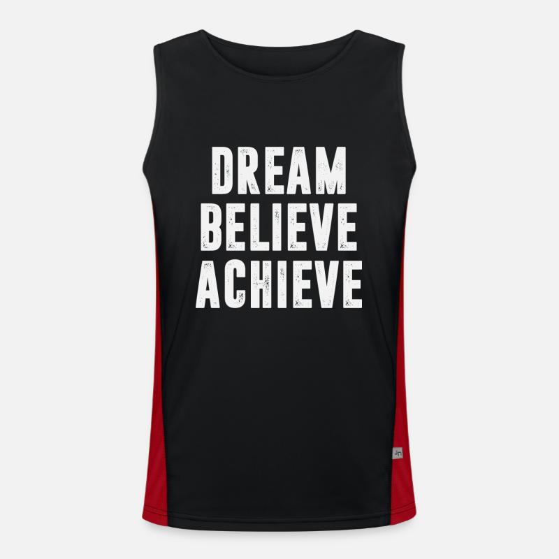 Dream Believe Achieve Men's Functional Contrast Tank Top 