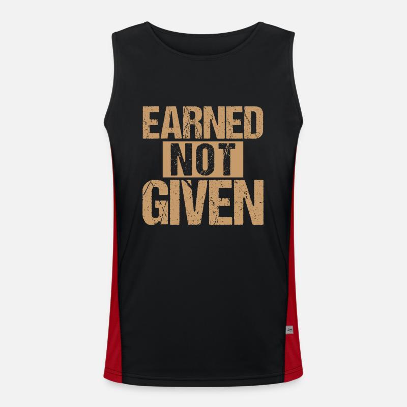 Earned Not Given Funktionelles Kontrast-Tank Top für Männer 