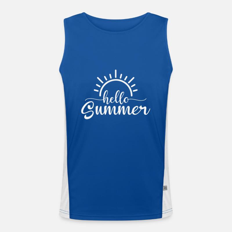 Hello Summer Funktionelles Kontrast-Tank Top für Männer 