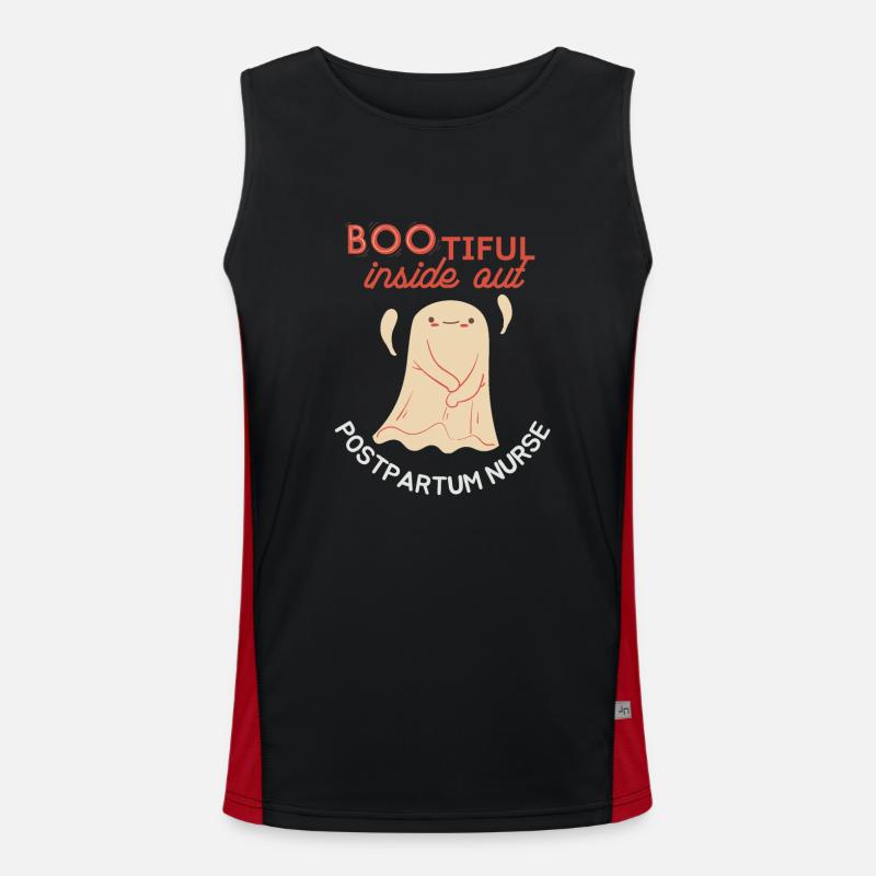 Postpartale Krankenschwester Halloween Mutter Baby RN Krankenschwester Funktionelles Kontrast-Tank Top für Männer 