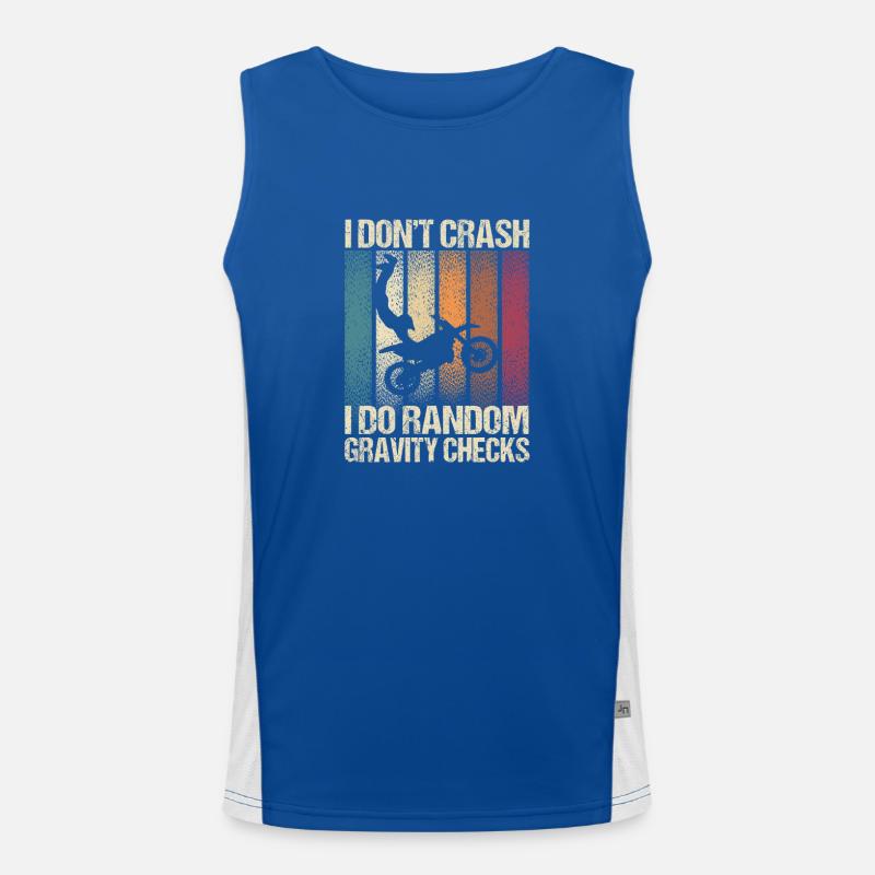 I don't fall, I do random gravity Men's Functional Contrast Tank Top 