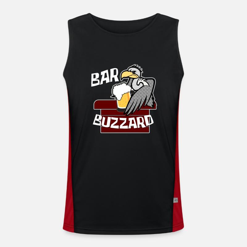 Bar Buzzard Comedy Drinking Men's Functional Contrast Tank Top 