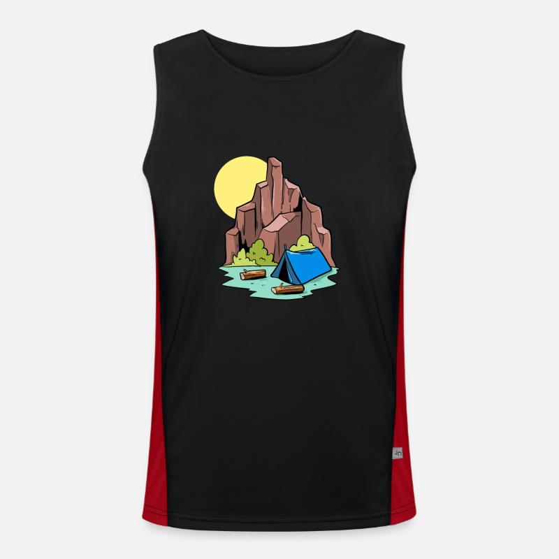 Camper Campingplatz Camping Camping Funktionelles Kontrast-Tank Top für Männer 