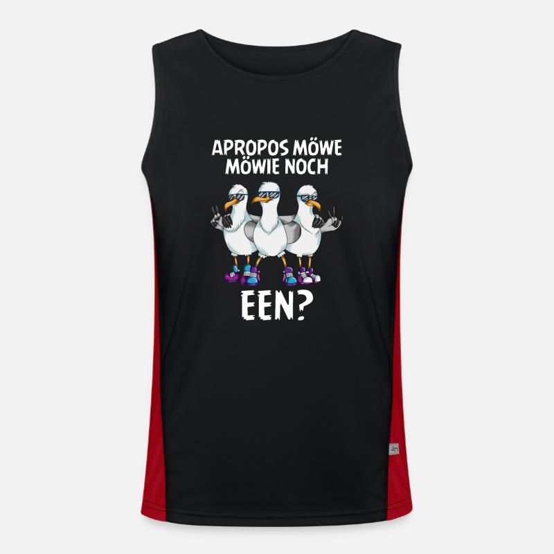 Apropos Möwe Möwie noch een Sabbel nich dat geit Funktionelles Kontrast-Tank Top für Männer 