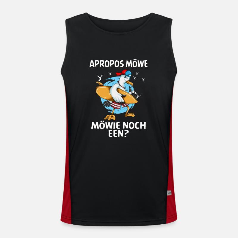 Apropos Möwe Möwie noch een Sabbel nich dat geit Funktionelles Kontrast-Tank Top für Männer 