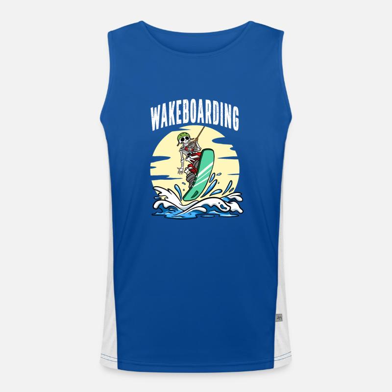 Wakeboarding Skelett Wakeboarder Wakeboard Funktionelles Kontrast-Tank Top für Männer 