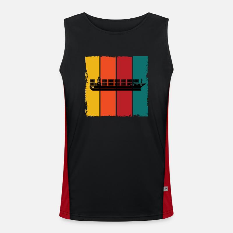 Container ship Men's Functional Contrast Tank Top 