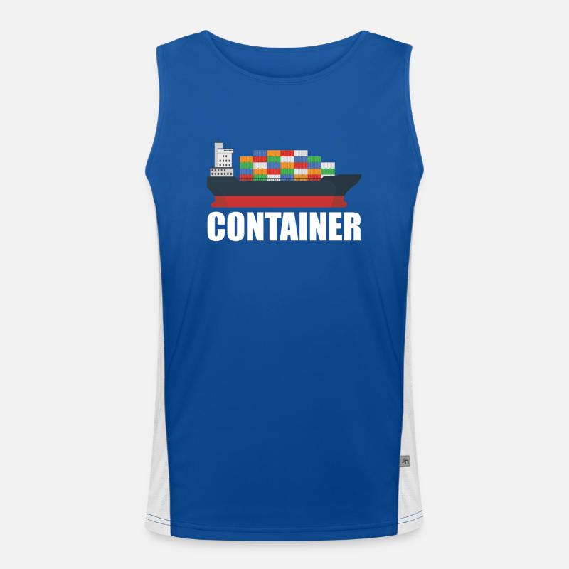 Container ship Men's Functional Contrast Tank Top 