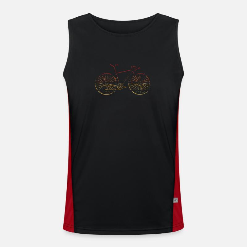 Vélo de route Silhouette Ride Cyclisme Biker Fun Débardeur respirant contrasté Homme 