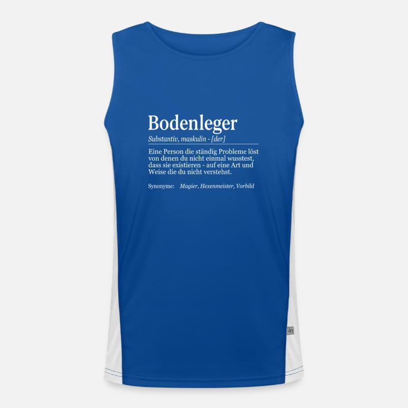 Bodenleger Definition Funktionelles Kontrast-Tank Top für Männer 