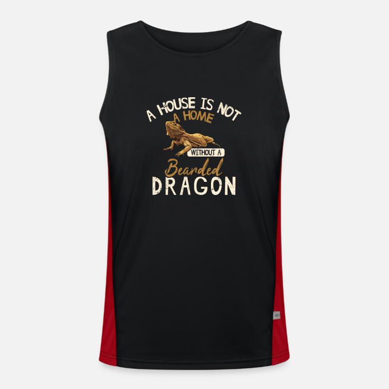 A House Is Not A Home Without A Bearded Dragon Bea Funktionelles Kontrast-Tank Top für Männer 