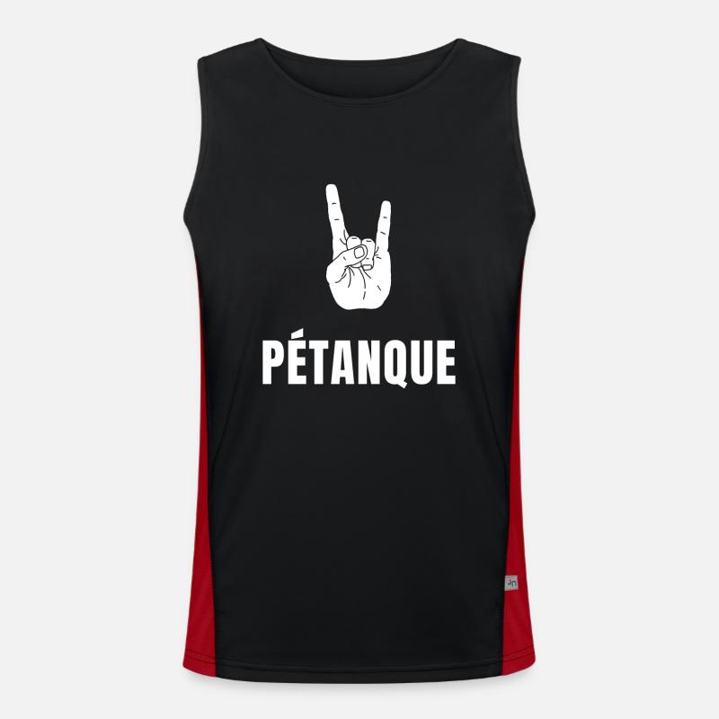 La pétanque c'est cool - Signe Surfeur Shaka Débardeur respirant contrasté Homme 