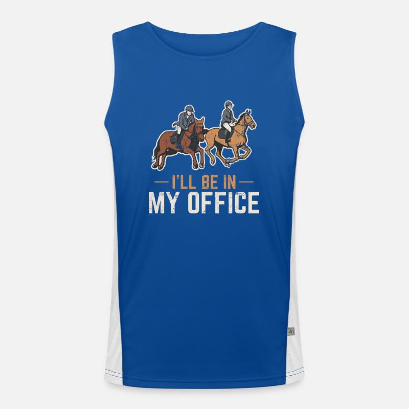 Je serai dans mon bureau Chevaux de ferme Cheval R Débardeur respirant contrasté Homme 