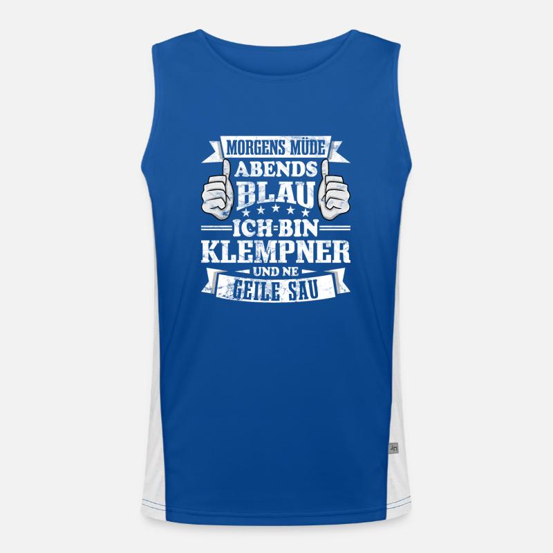 Klempner Funktionelles Kontrast-Tank Top für Männer 