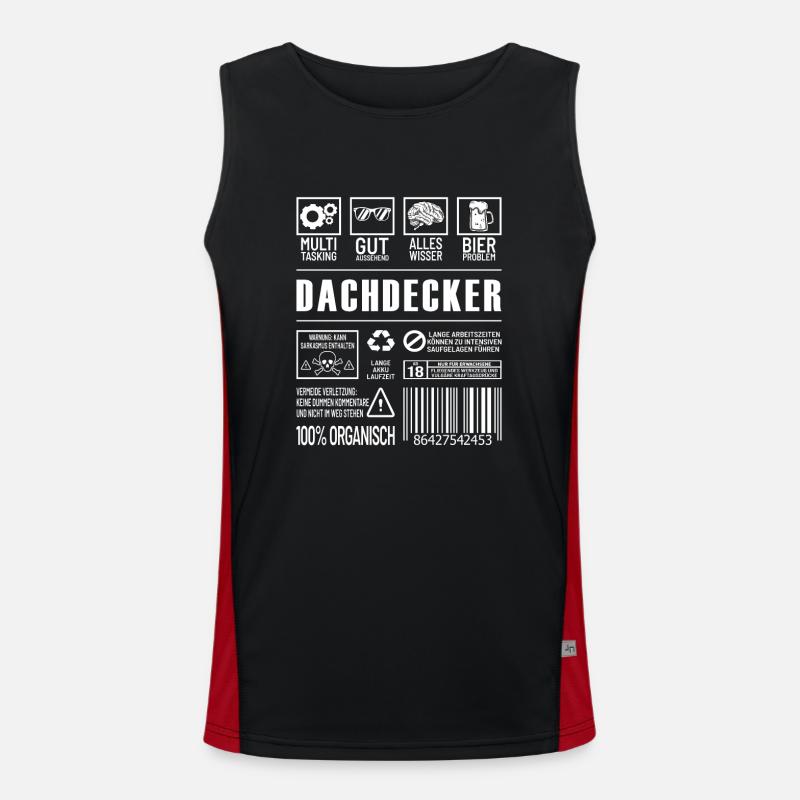 Dachdecker Funktionelles Kontrast-Tank Top für Männer 