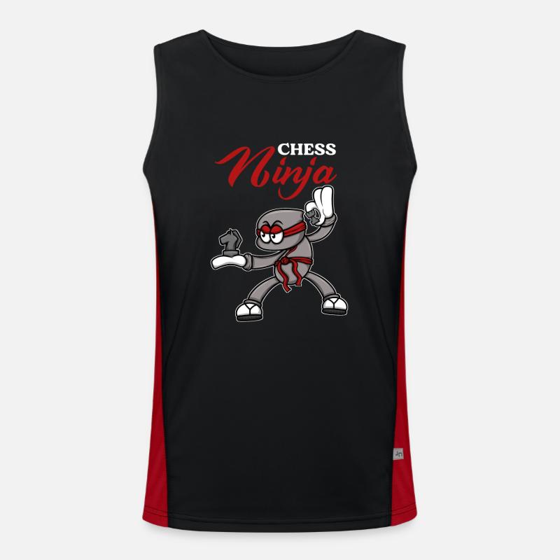 Échiquier Échecs Ninja Fighter Échecs Débardeur respirant contrasté Homme 