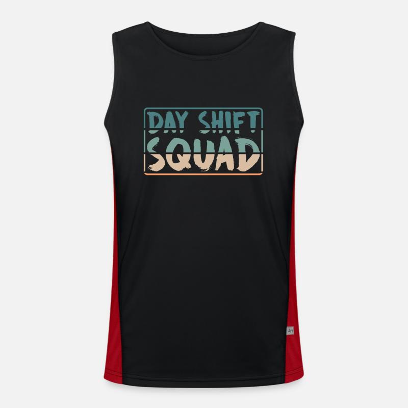 Équipe Day Shift Proverbes Shift Work Day Shift Débardeur respirant contrasté Homme 