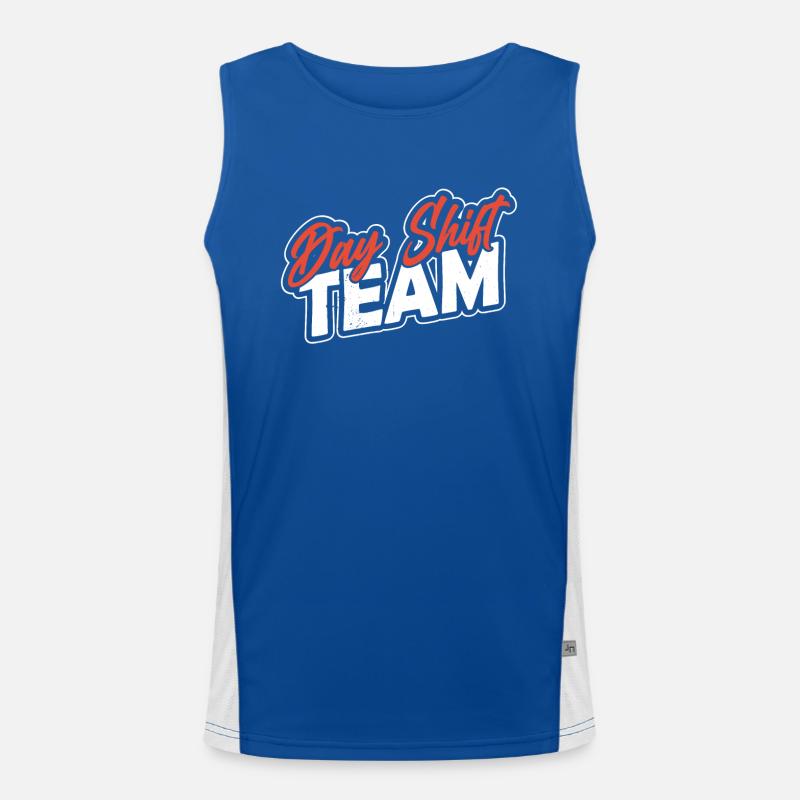 Team of the day shift day shift shift work Men's Functional Contrast Tank Top 