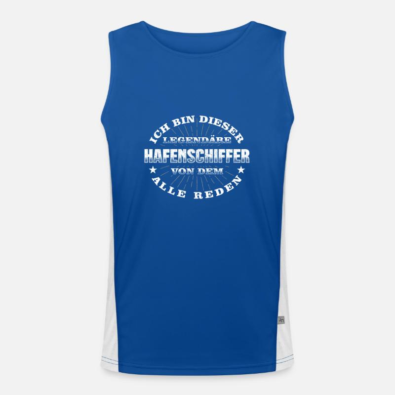 Hafenschiffer Legendärer Bootsbauer Funktionelles Kontrast-Tank Top für Männer 