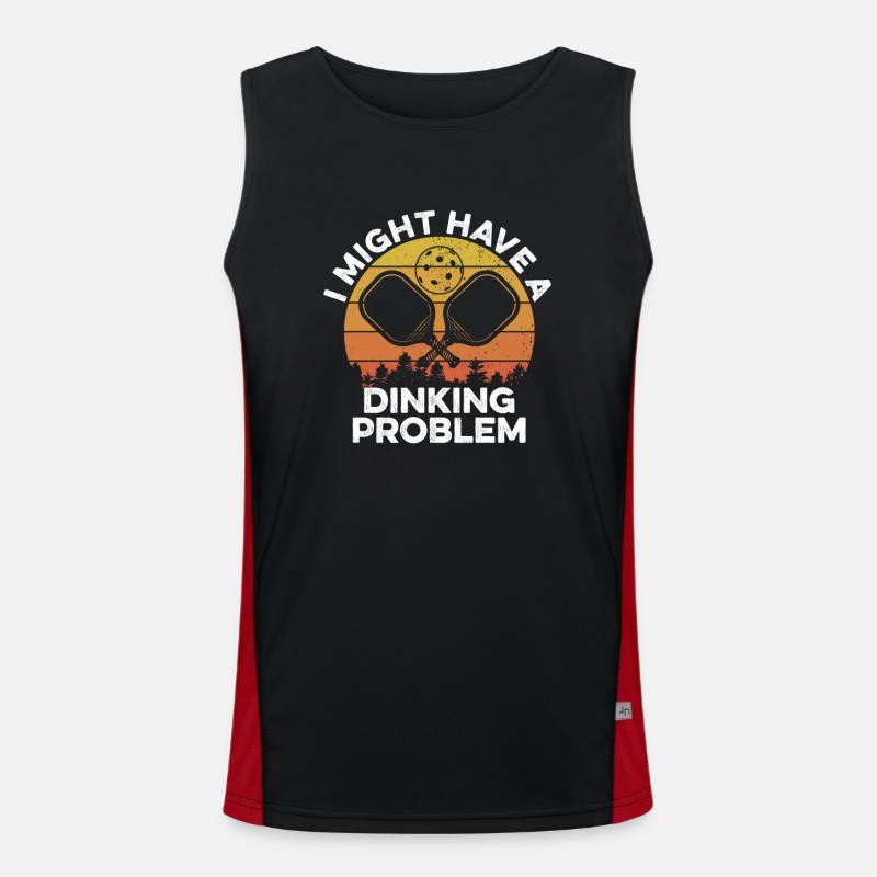 Dinking Problem Paddleball Pickleball für Spieler Funktionelles Kontrast-Tank Top für Männer 