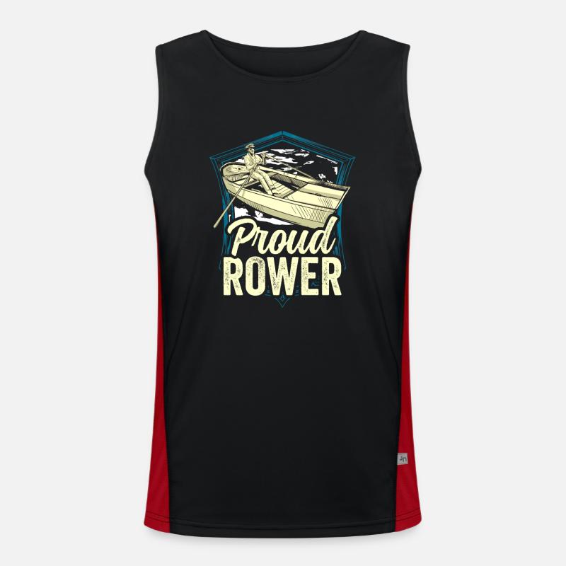Fier Rameur Aviron Aviron Bateau Aviron Aviron Débardeur respirant contrasté Homme 