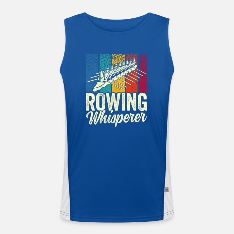 Ruder Flüsterer Rudern Ruderboot Ruderer Funktionelles Kontrast-Tank Top für Männer 