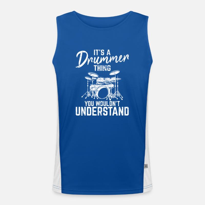 It's A Drummer Thing Funny Drummer Band Percussion Funktionelles Kontrast-Tank Top für Männer 