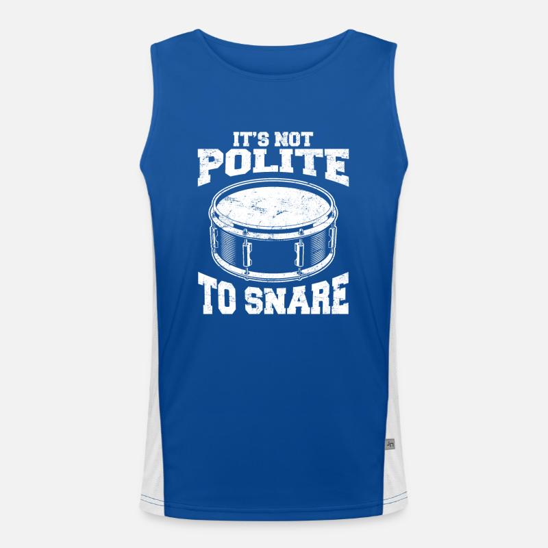 Ce n’est pas poli de piéger drôle de percussions de batteur Débardeur respirant contrasté Homme 