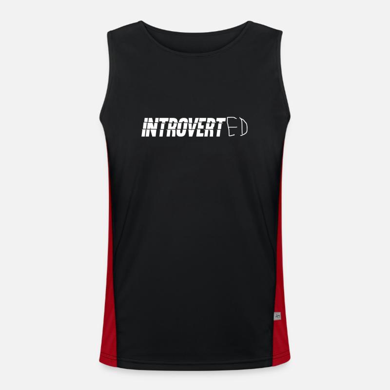 Introverted Sarcasm Introverted Shy Men's Functional Contrast Tank Top 