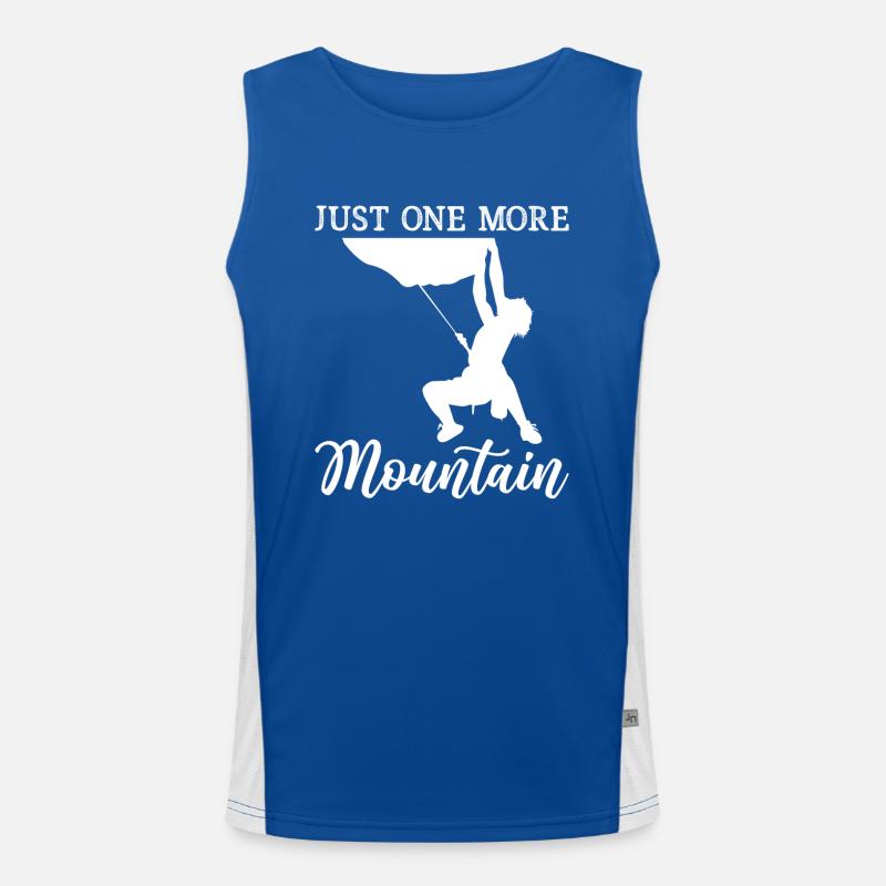 Bouldering - Just One More Mountain Hiker Funktionelles Kontrast-Tank Top für Männer 