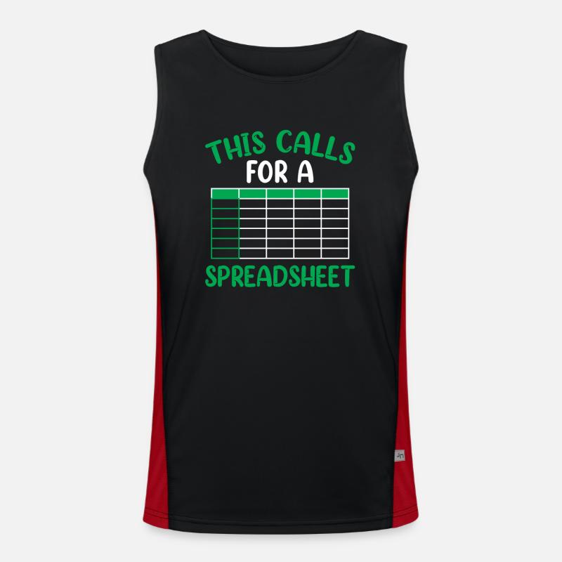 Dies Erfordert Ein Spreadsheet Tabelle Buchhalter Funktionelles Kontrast-Tank Top für Männer 