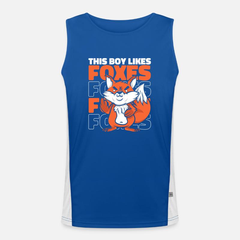 Fuchs Füchse Tier Funktionelles Kontrast-Tank Top für Männer 