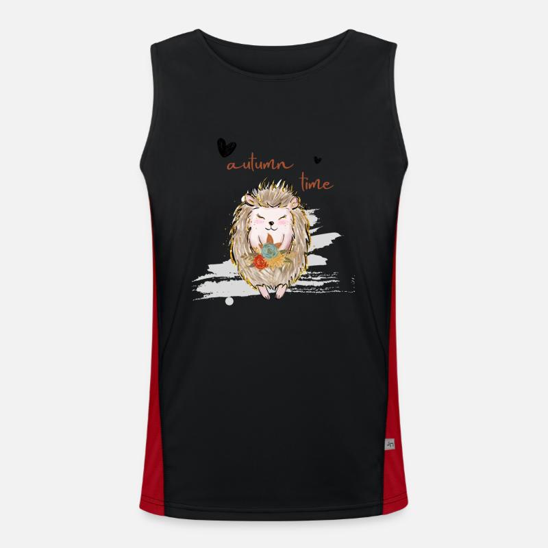 Leaf Autumn Tree Orange Fall Leaves Season Men's Functional Contrast Tank Top 