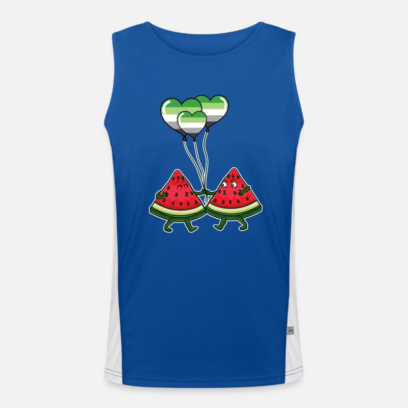 Paire de pastèque Aromantic Pride Débardeur respirant contrasté Homme 