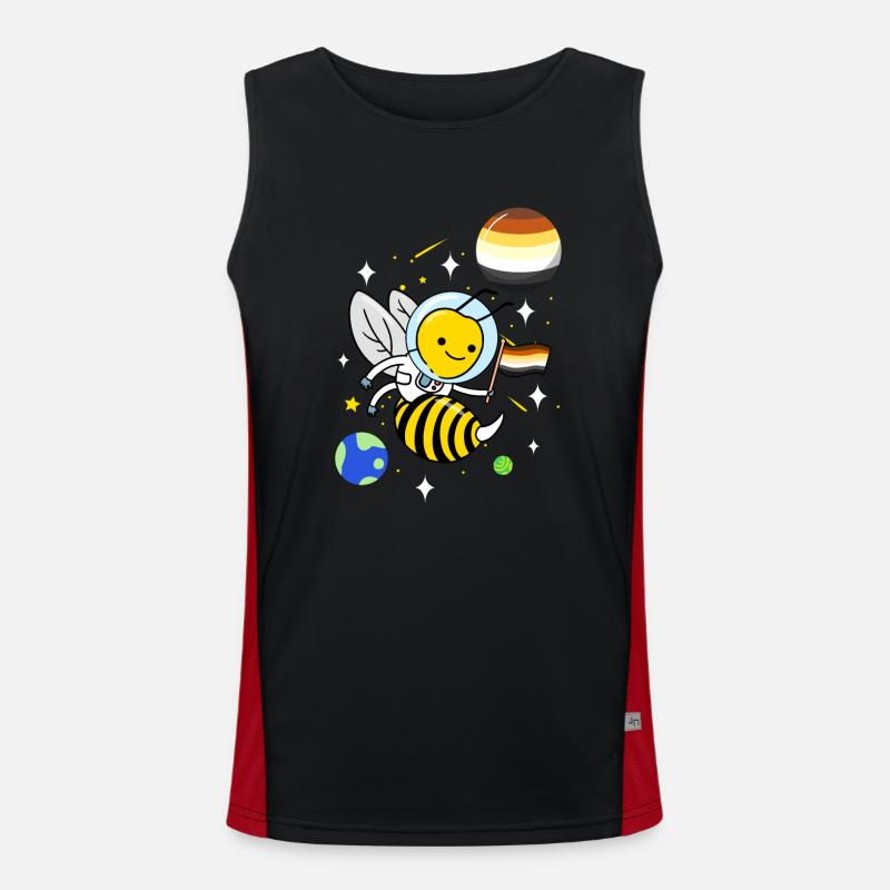 Wasp Astronaut Gay Bear Pride Men's Functional Contrast Tank Top 