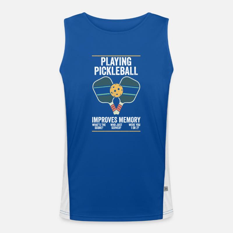 Playing Pickleball Improves Memory Dink Coach Men's Functional Contrast Tank Top 