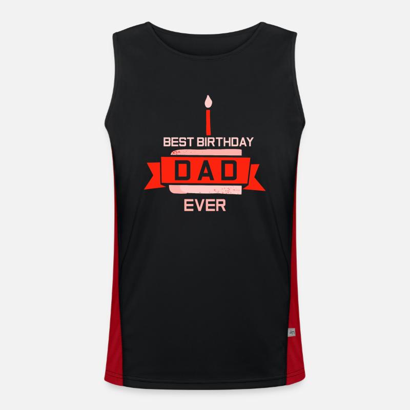 Bester Geburtstag Papa Party Papi Vater Funktionelles Kontrast-Tank Top für Männer 